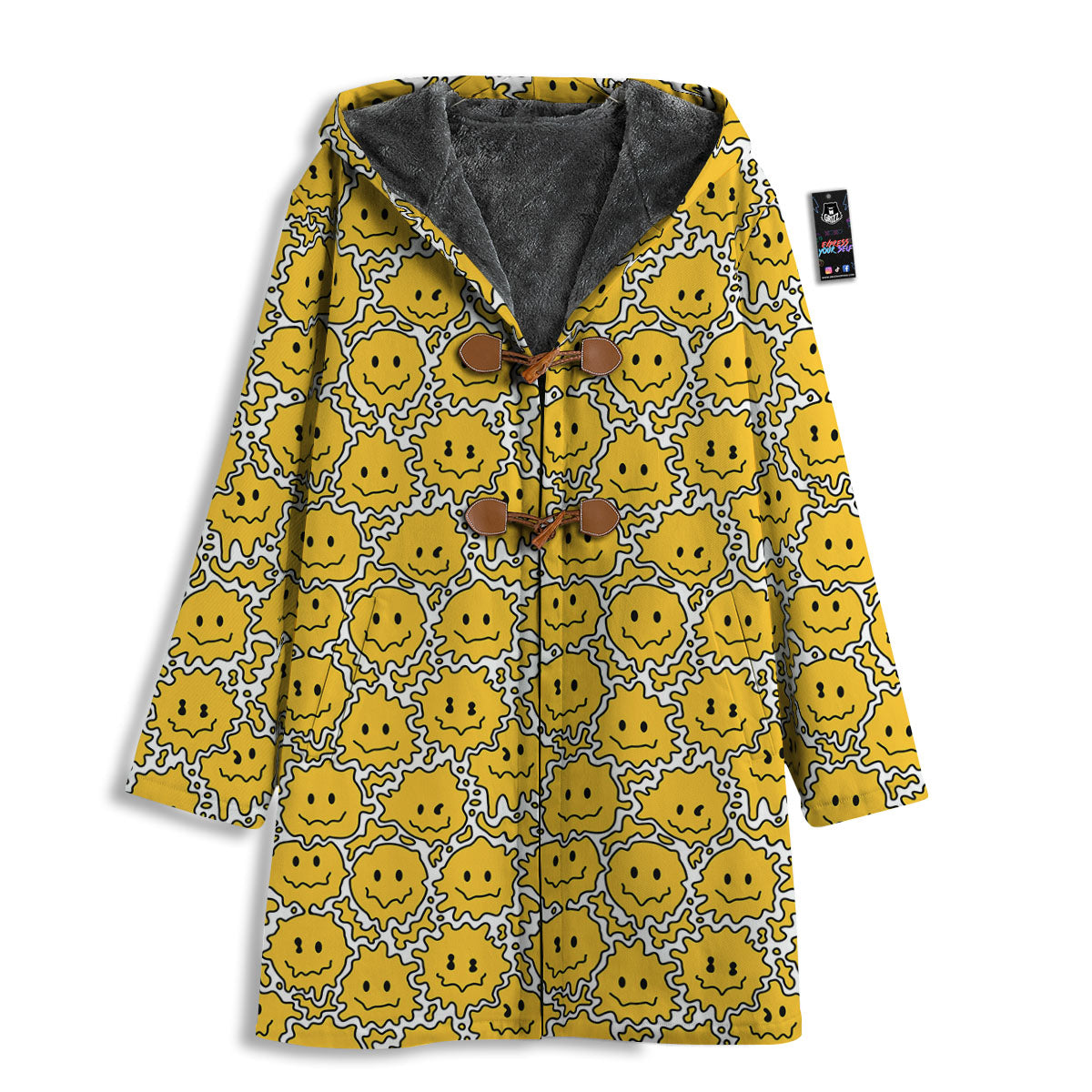 Trippy Abstract Psychedelic Emoji Print Men's Windbreaker Jacket-grizzshop