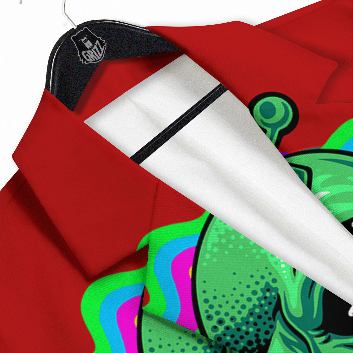 Trippy Alien Crazy Print Men's Sport Coat-grizzshop