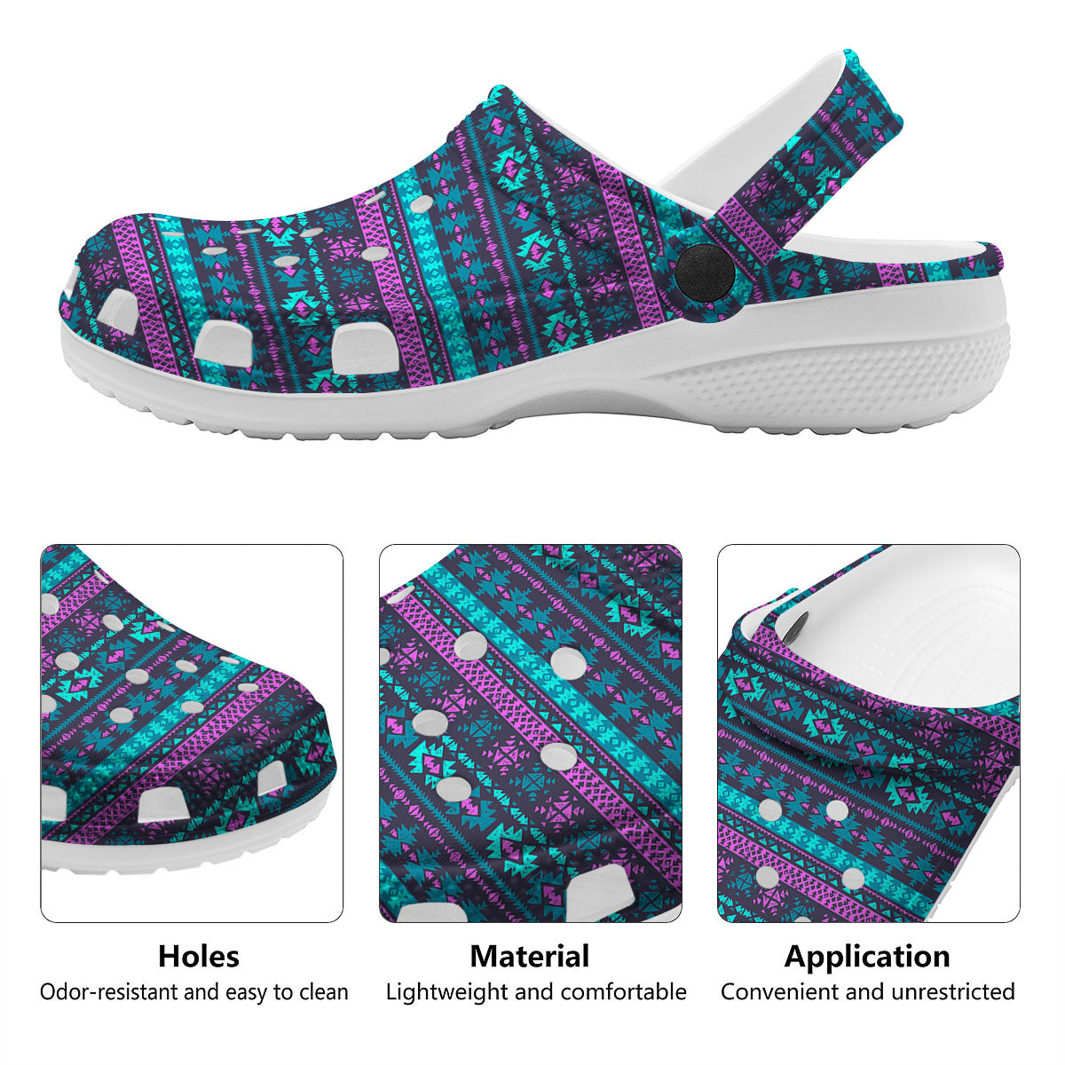 Trippy Ethnic Aztec Print Clog-grizzshop