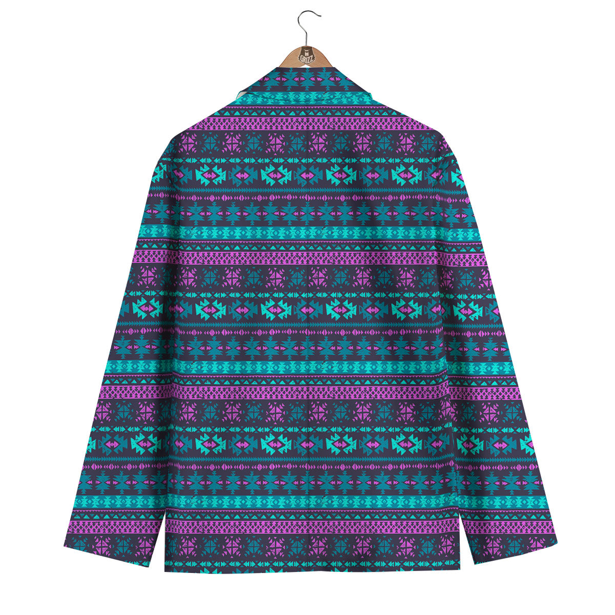Trippy Ethnic Aztec Print Men's Blazer-grizzshop