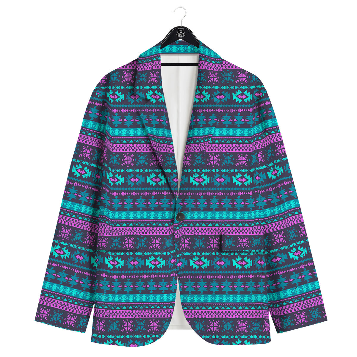Trippy Ethnic Aztec Print Men's Sport Coat-grizzshop