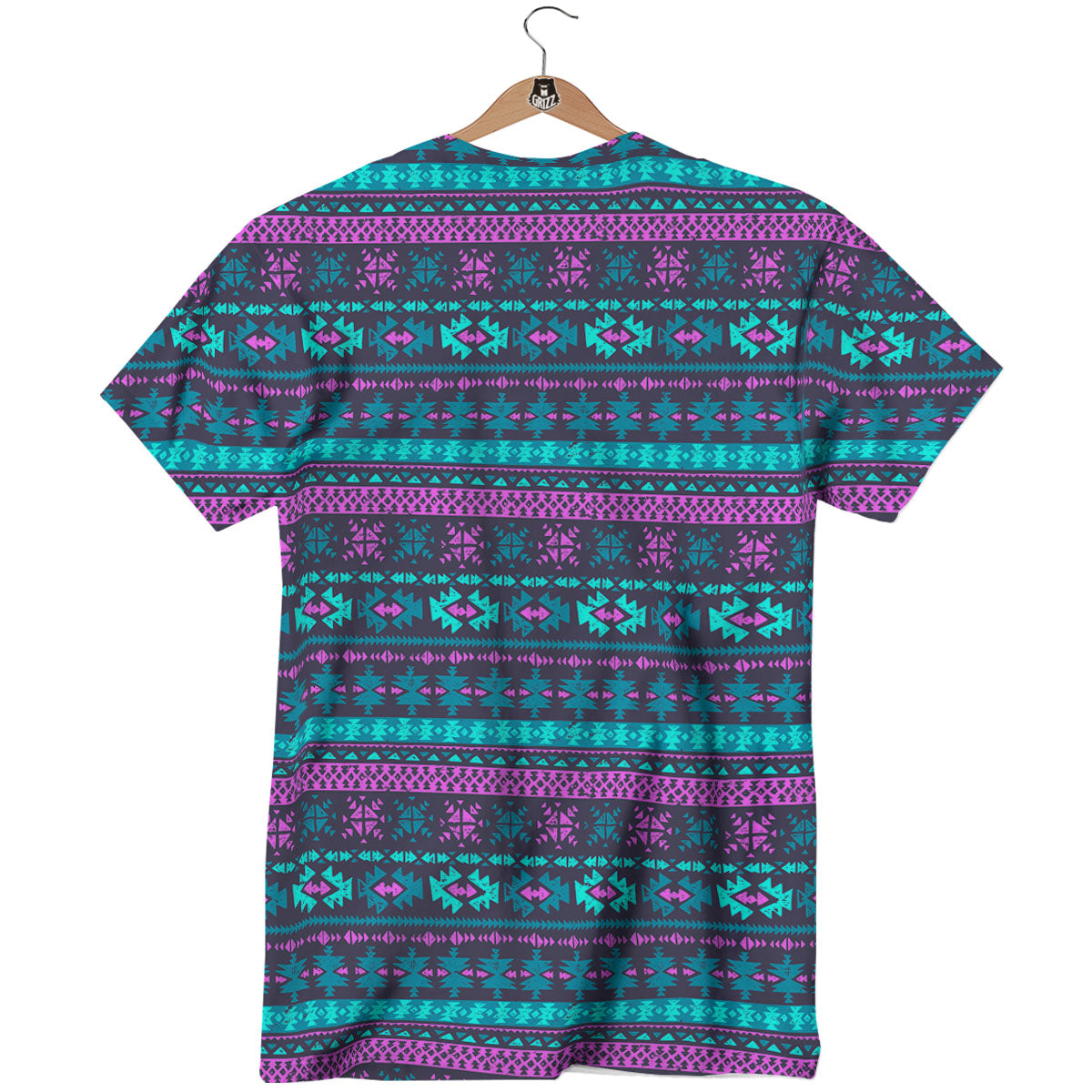 Trippy Ethnic Aztec Print T-Shirt-grizzshop