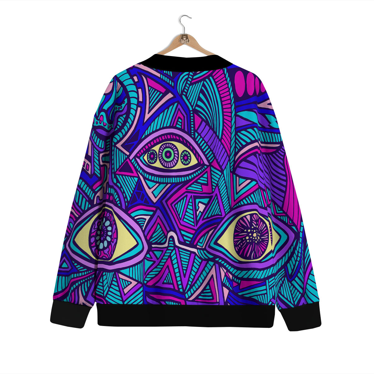 Trippy Ethnic Psychedelic Print Cardigan-grizzshop