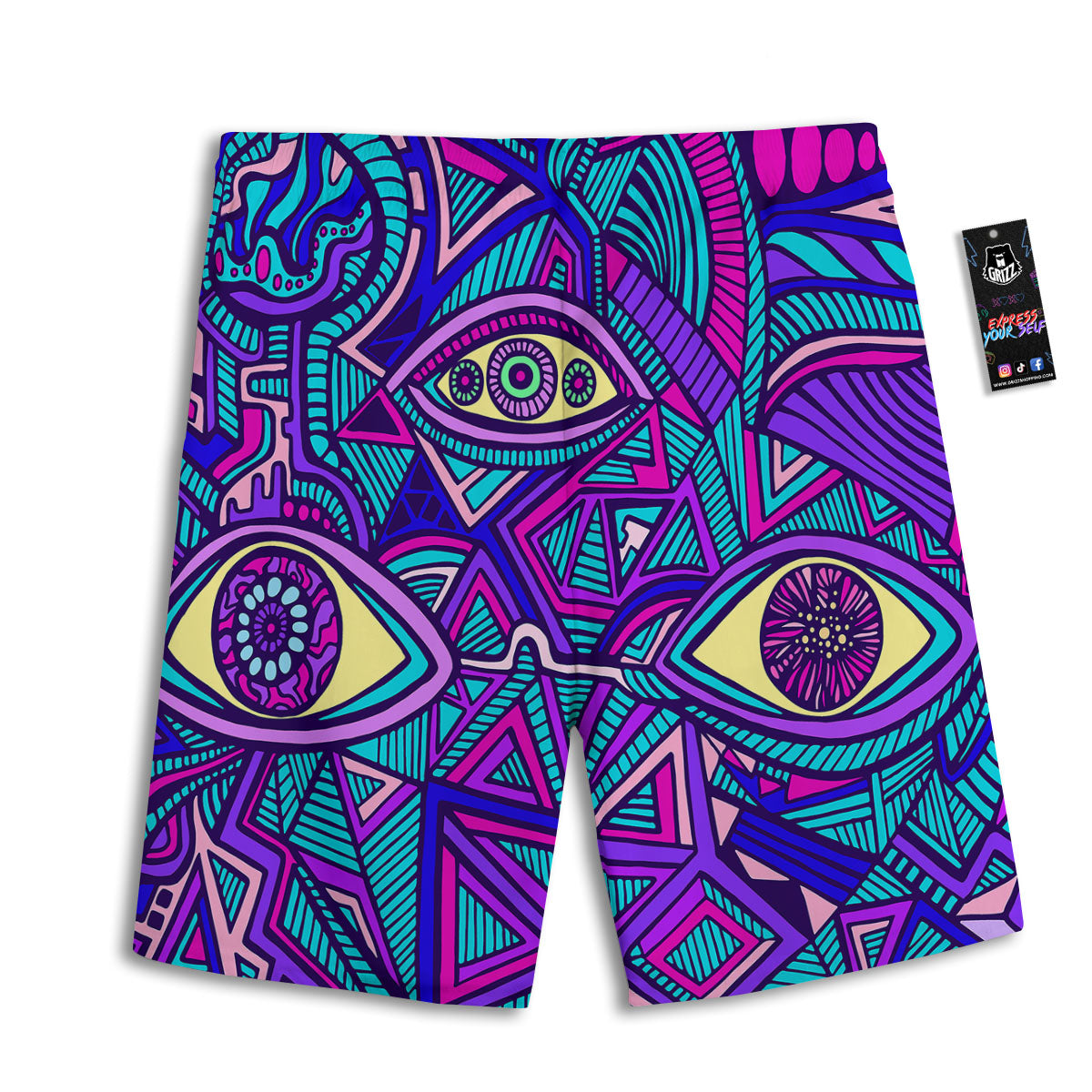 Tropical Parrot Print Pattern Men's Athletic Shorts