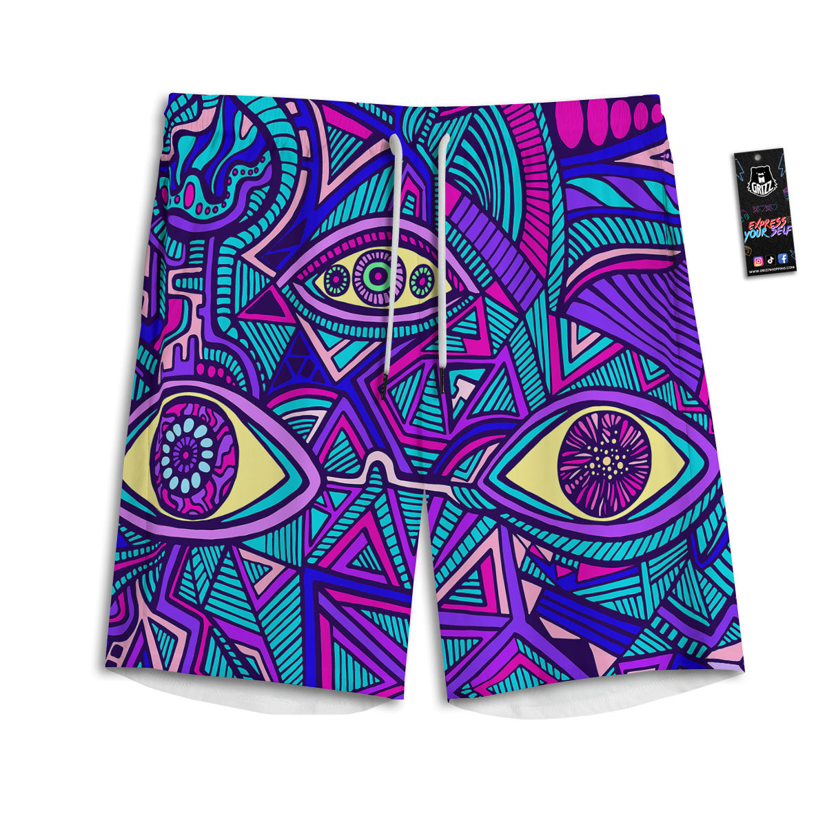 Tropical Parrot Print Pattern Men's Athletic Shorts