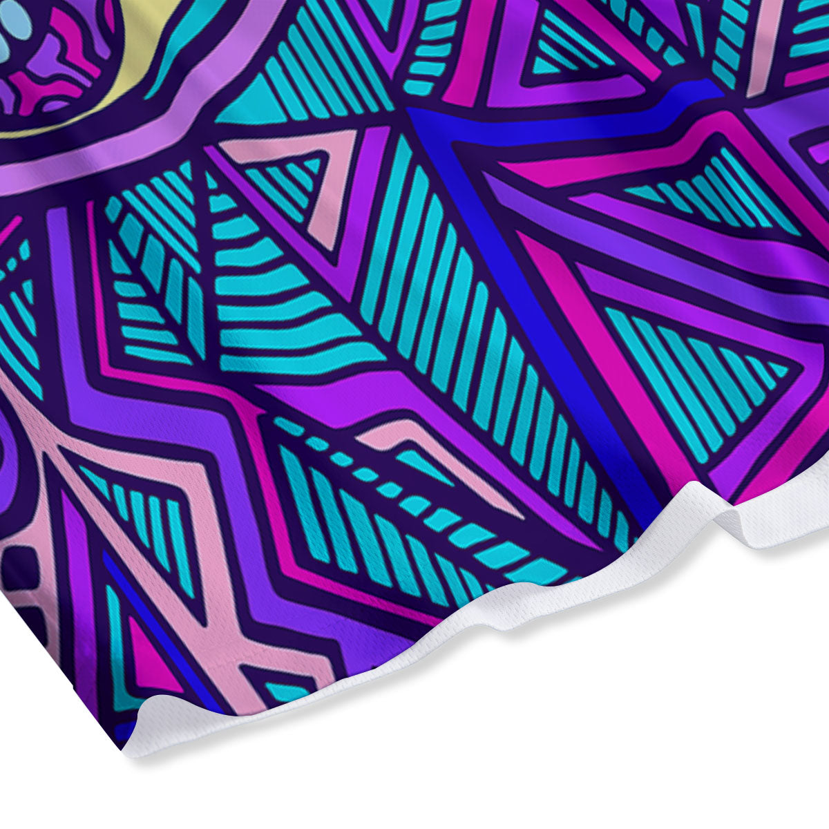 Trippy Ethnic Psychedelic Print Mesh Shorts