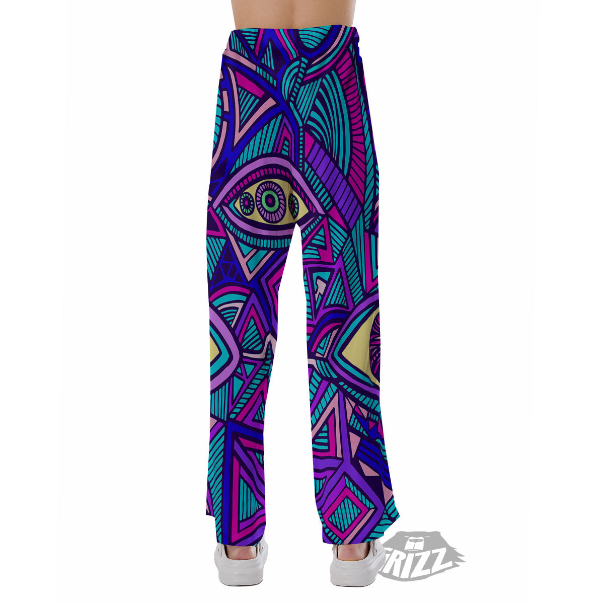 Trippy Ethnic Psychedelic Print Pajama Pants-grizzshop