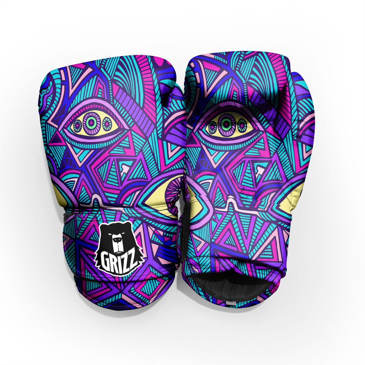 Trippy Ethnic Psychedelic Print Pro Boxing Glove