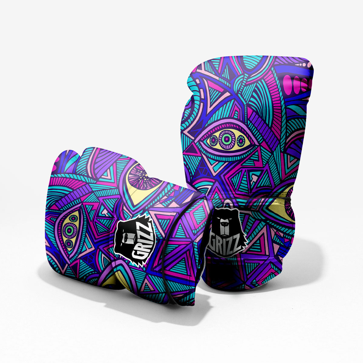 Trippy Ethnic Psychedelic Print Pro Boxing Glove