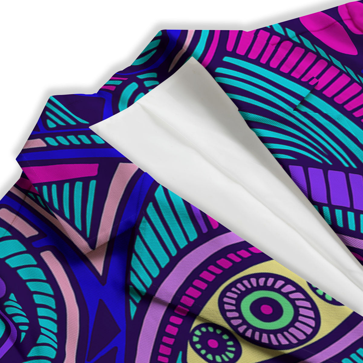 Trippy Ethnic Psychedelic Print Women's Blazer-grizzshop