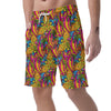 Trippy Hippie Flame Psychedelic Men's Shorts-grizzshop