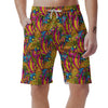 Trippy Hippie Flame Psychedelic Men's Shorts-grizzshop