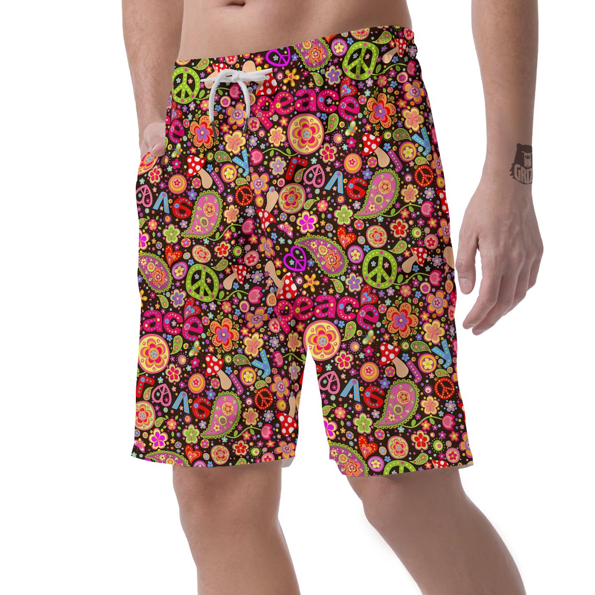 Trippy Hippie Men's Shorts-grizzshop