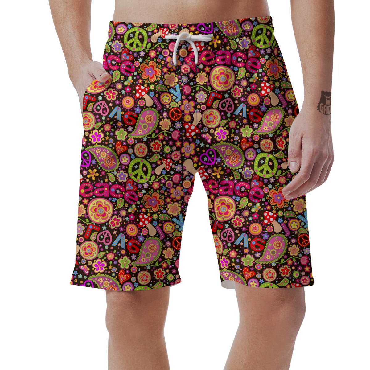 Trippy Hippie Men's Shorts-grizzshop