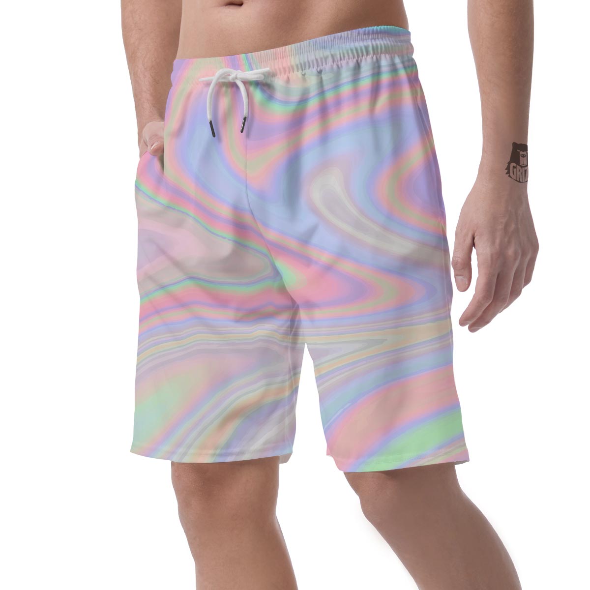 Trippy Holographic Men's Shorts-grizzshop