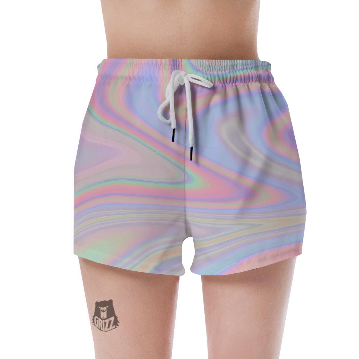 Trippy Holographic Women's Shorts-grizzshop