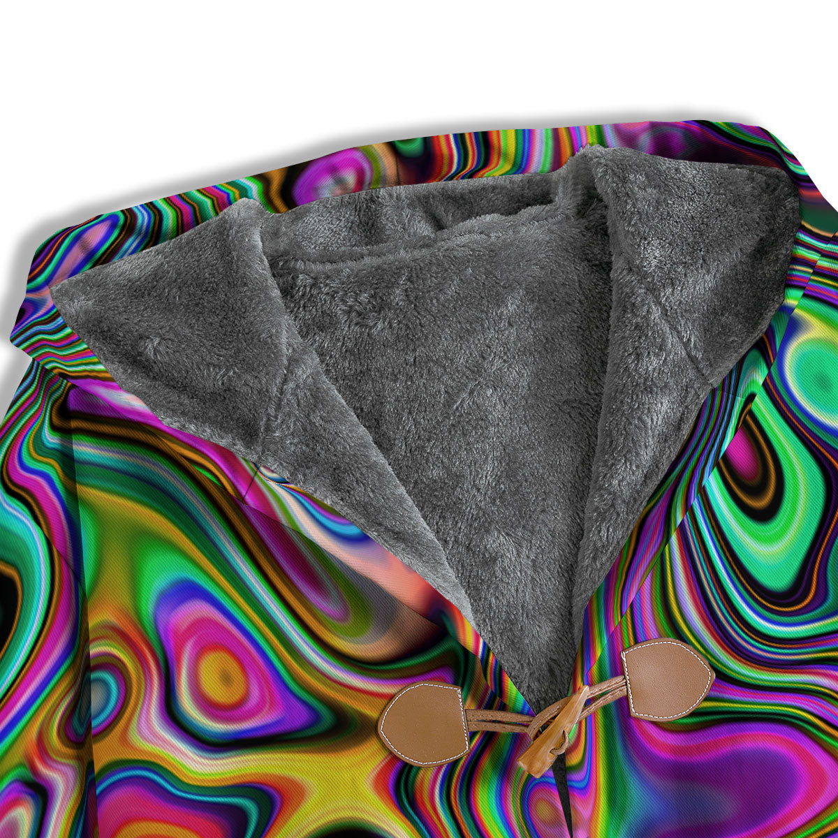 Trippy Liquid Holographic Print Men's Windbreaker Jacket-grizzshop