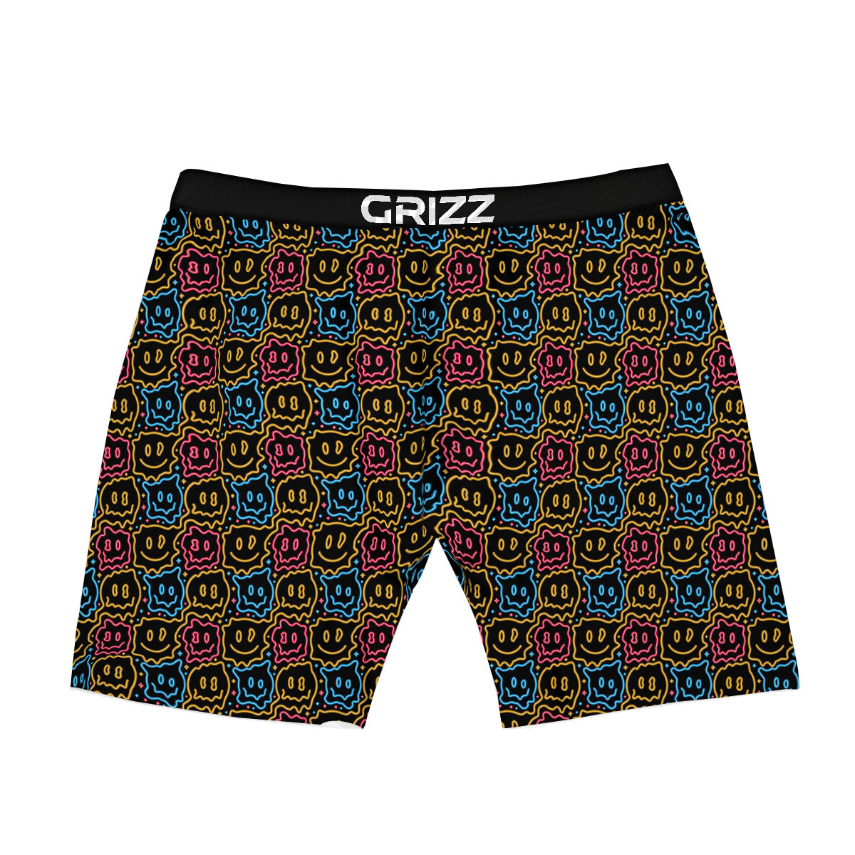 Trippy Neon Psychedelic Print Boxer Briefs-grizzshop
