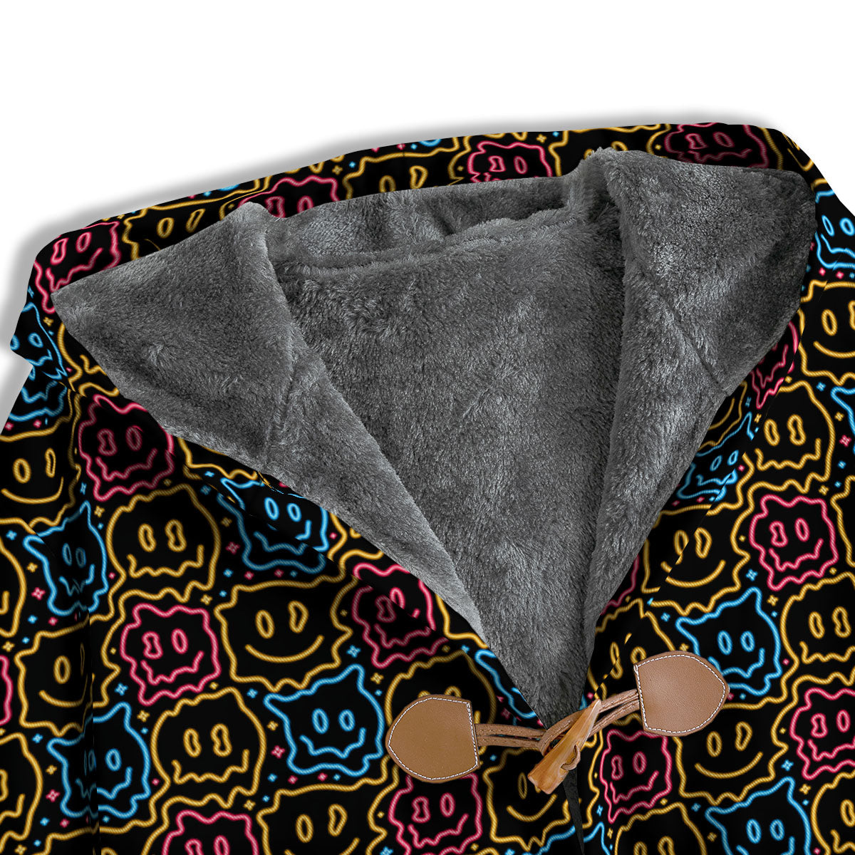 Trippy Neon Psychedelic Print Men's Windbreaker Jacket-grizzshop