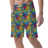 Trippy Pattern Print Men's Shorts-grizzshop