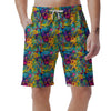 Trippy Pattern Print Men's Shorts-grizzshop