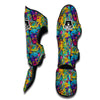 Trippy Pattern Print Muay Thai Shin Guards-grizzshop