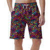 Trippy Print Pattern Men's Shorts-grizzshop