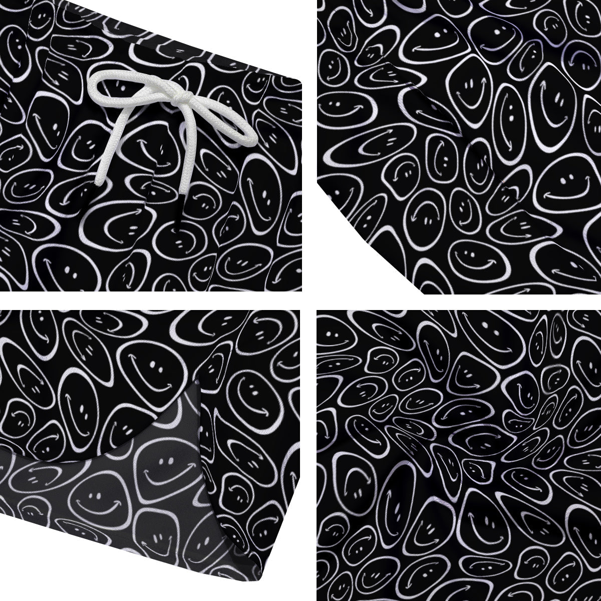 Trippy Psychedelic Dark Print Men's Running Shorts-grizzshop