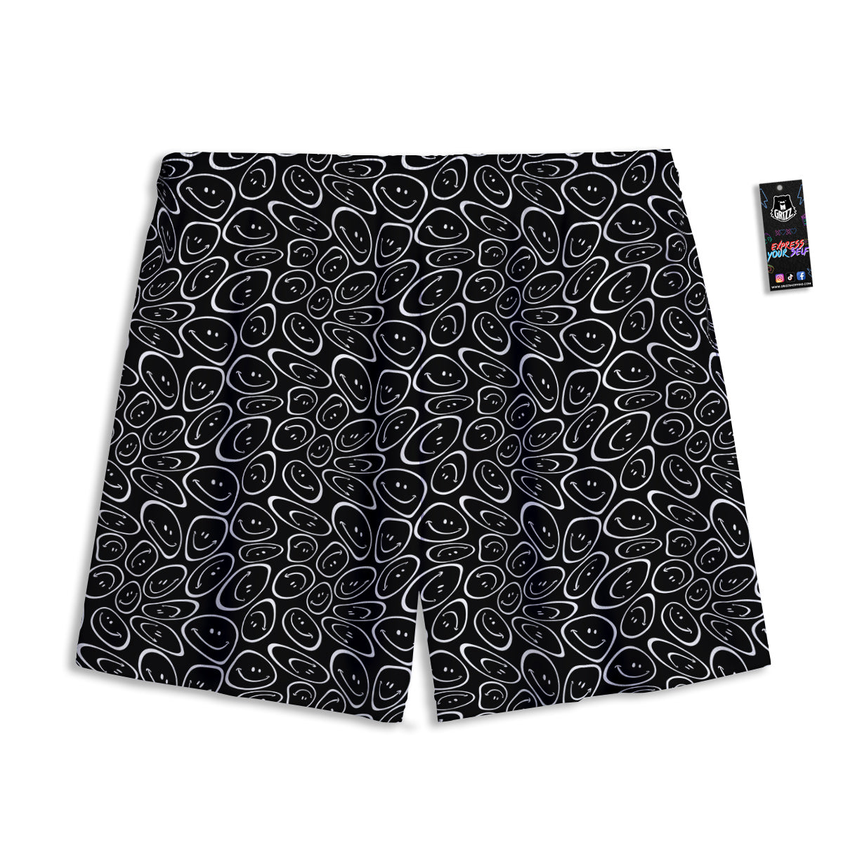 Trippy Psychedelic Dark Print Mesh Shorts