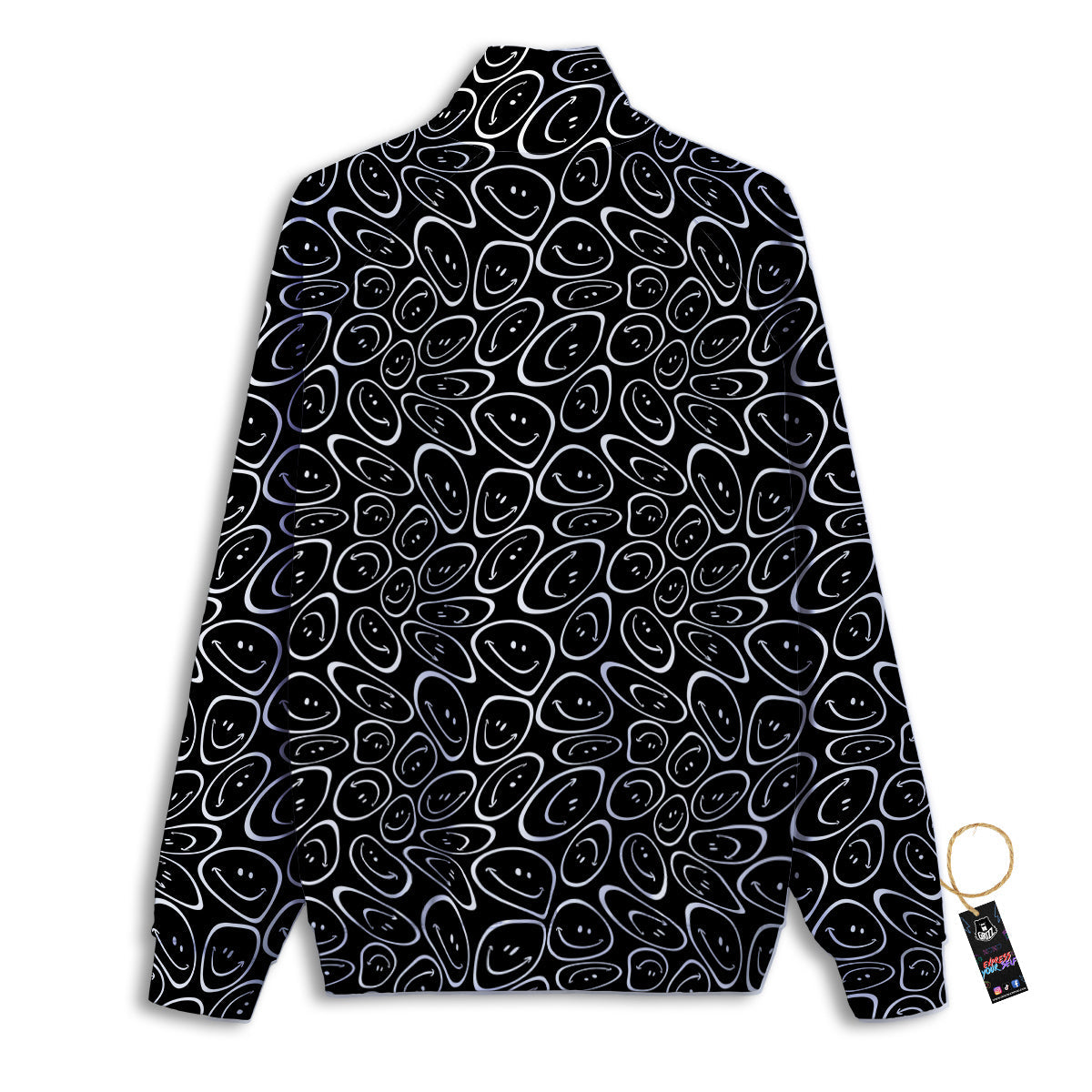 Trippy Psychedelic Dark Print Track Jacket-grizzshop