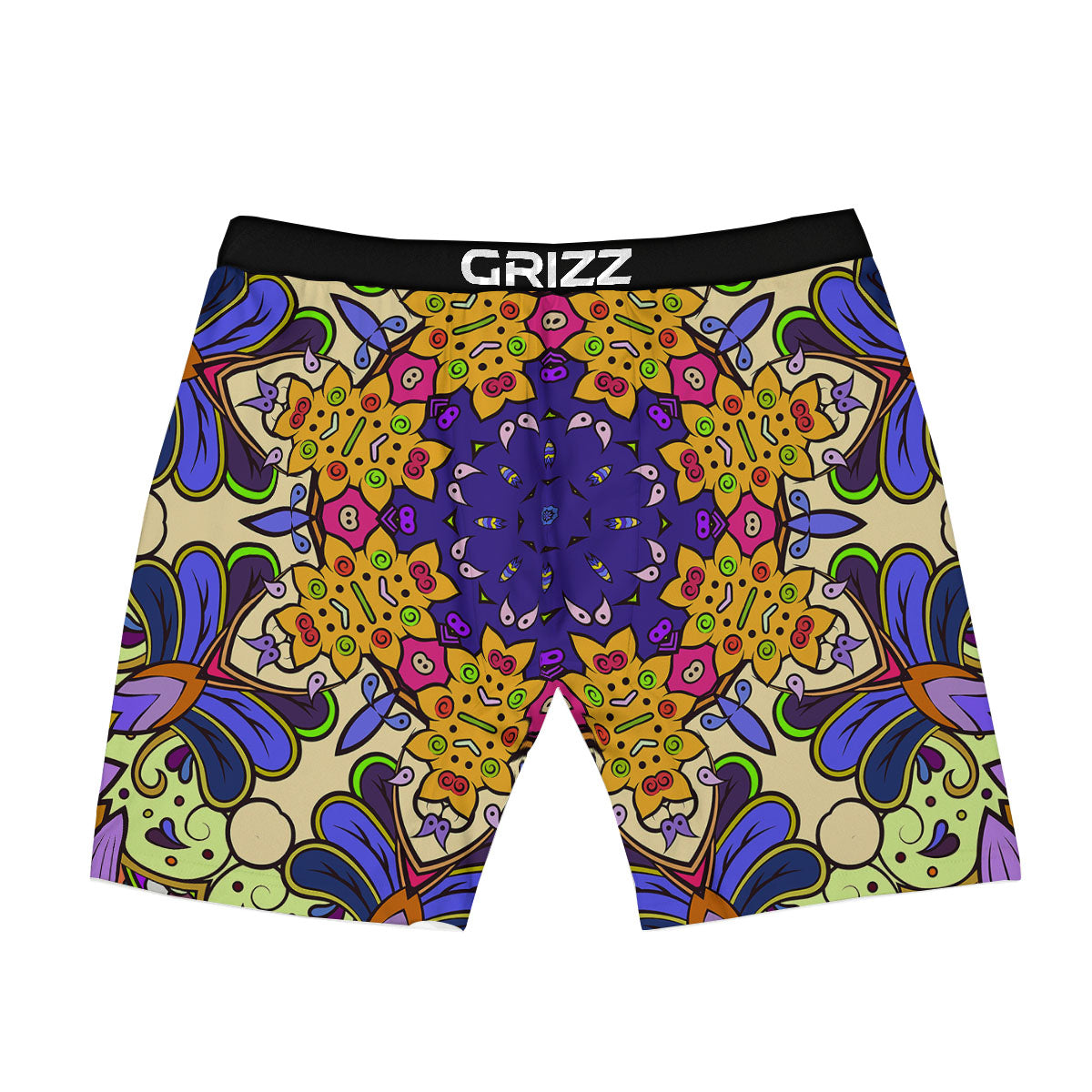 Trippy Psychedelic Ethnic Print Boxer Briefs-grizzshop