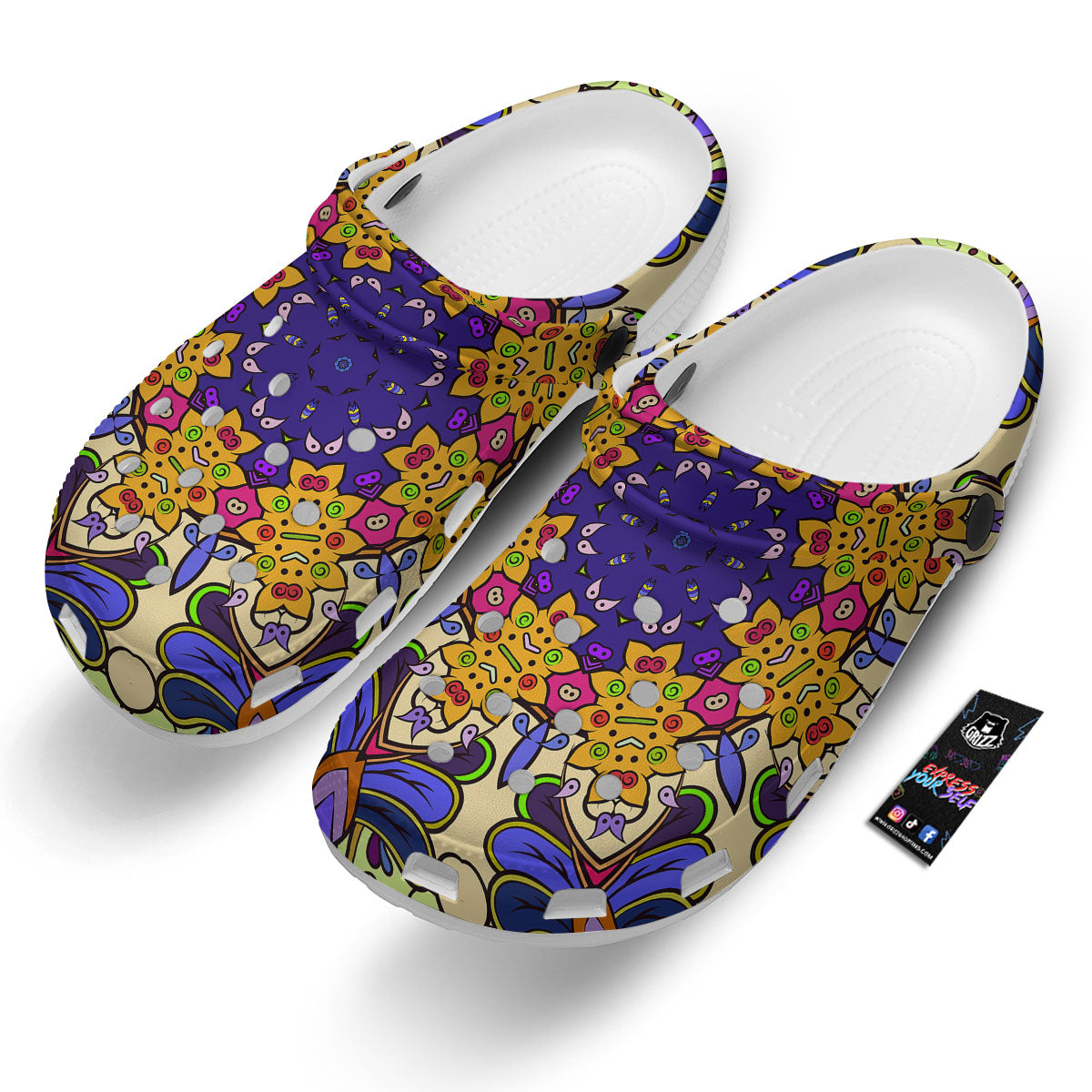 Trippy Psychedelic Ethnic Print Clog-grizzshop