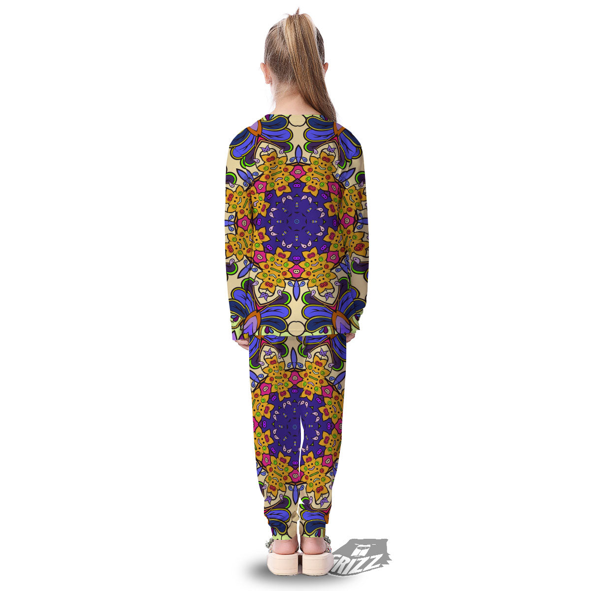 Trippy Psychedelic Ethnic Print Kid's Pajamas-grizzshop