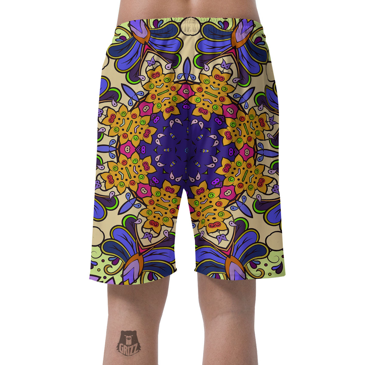 Trippy Psychedelic Ethnic Print Men's Shorts-grizzshop