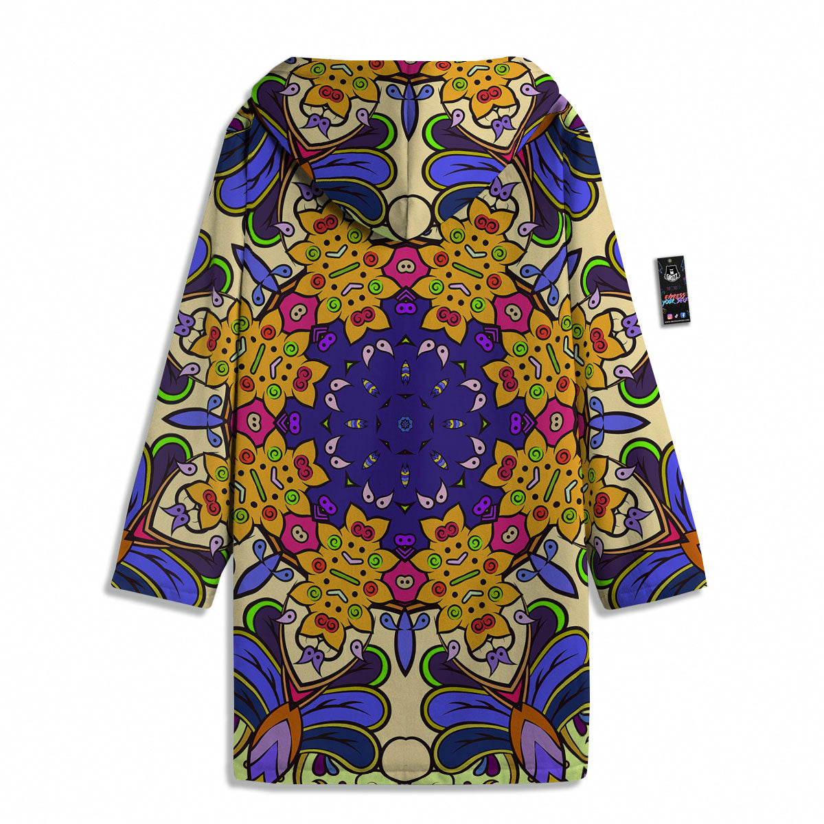 Trippy Psychedelic Ethnic Print Men's Windbreaker Jacket-grizzshop