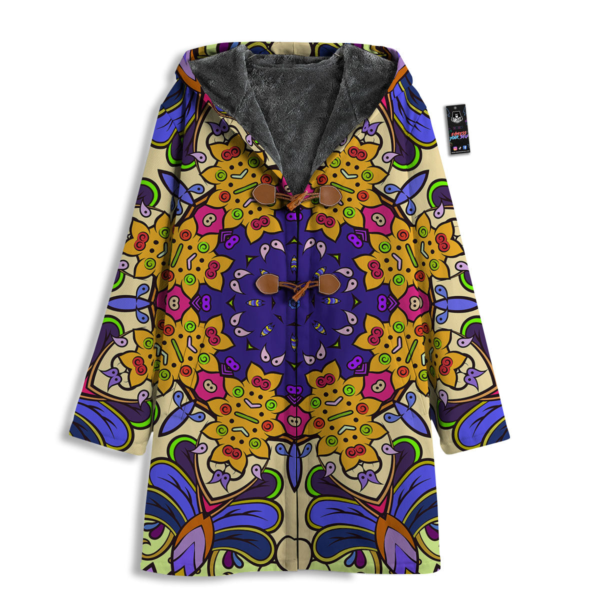 Trippy Psychedelic Ethnic Print Men's Windbreaker Jacket-grizzshop