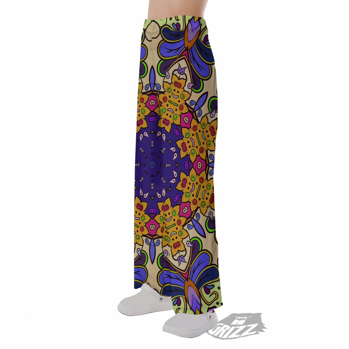 Trippy Psychedelic Ethnic Print Pajama Pants-grizzshop