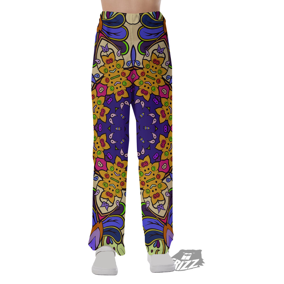 Trippy Psychedelic Ethnic Print Pajama Pants-grizzshop