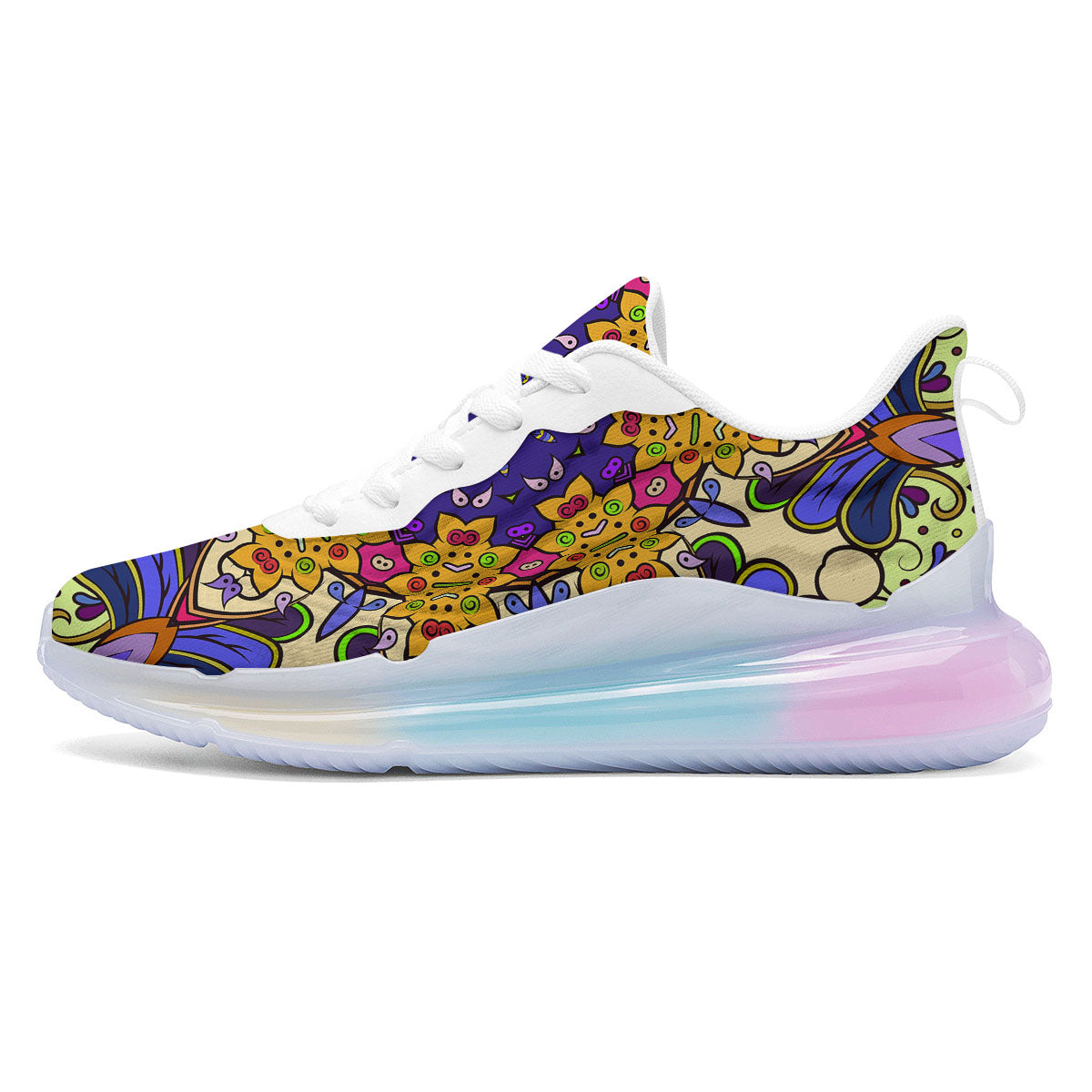 Trippy Psychedelic Ethnic Print Running Sneakers-grizzshop