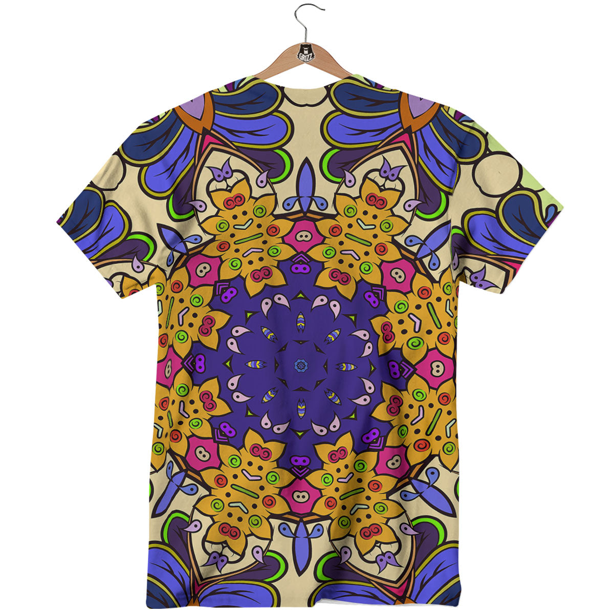 Trippy Psychedelic Ethnic Print T-Shirt-grizzshop