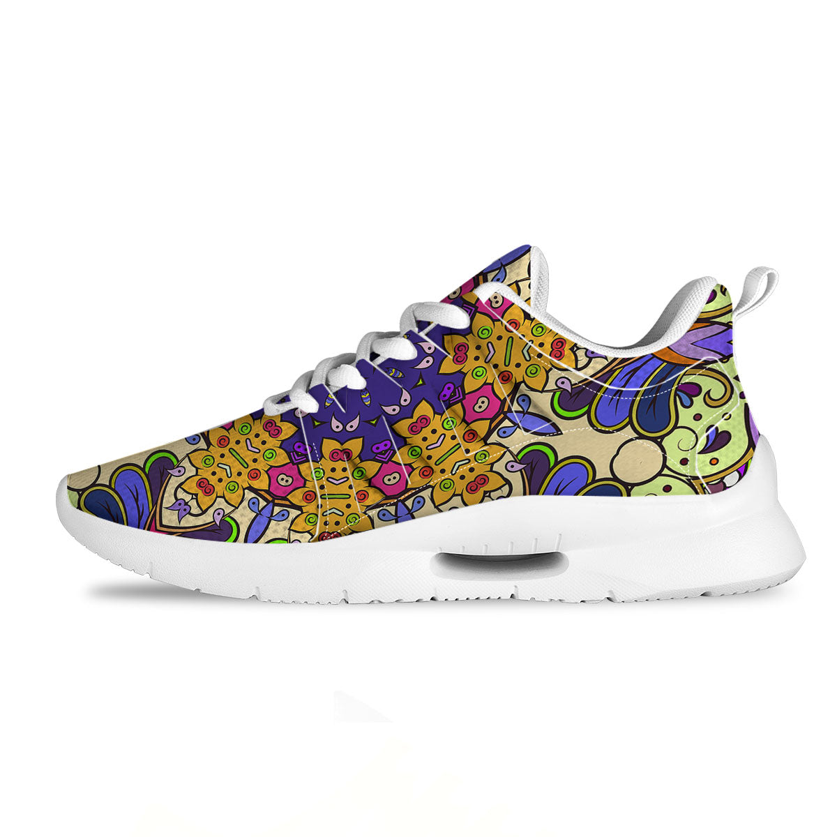 Trippy Psychedelic Ethnic Print Tennis Shoes-grizzshop