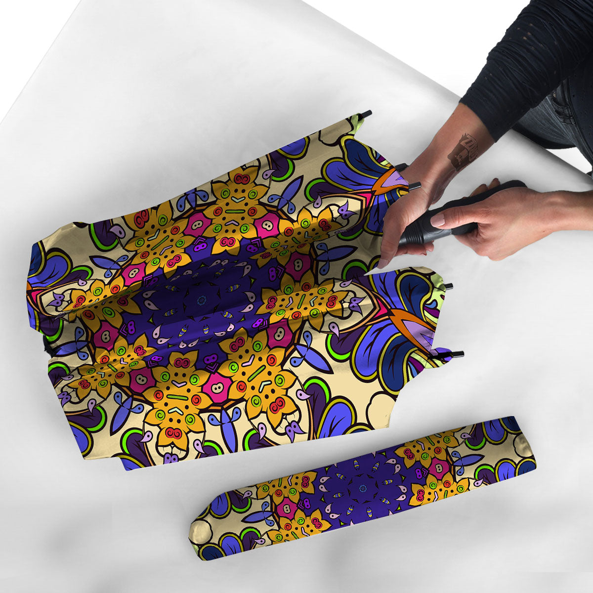 Trippy Psychedelic Ethnic Print Umbrella-grizzshop