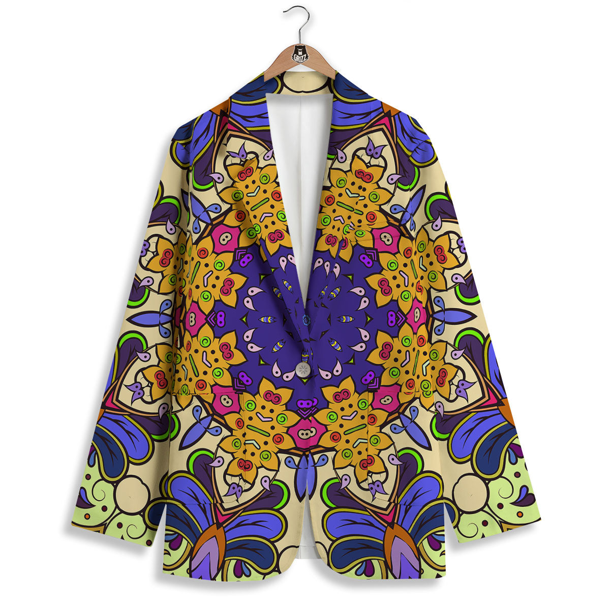 Trippy Psychedelic Ethnic Print Women's Blazer-grizzshop