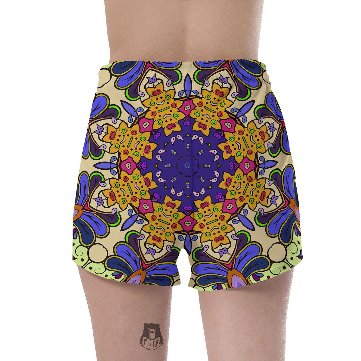 Trippy Psychedelic Ethnic Print Women's Shorts-grizzshop