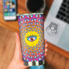 Trippy Psychedelic Eyes Print Tumbler-grizzshop