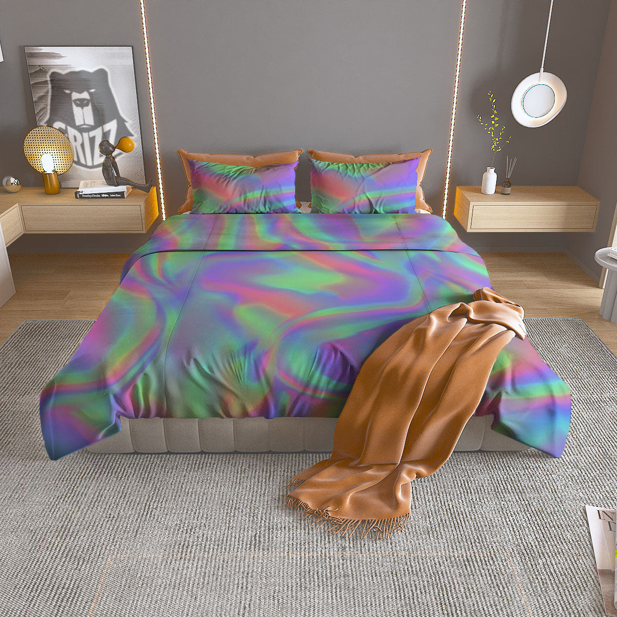 Tulip Yellow Print Duvet Cover Bedding Set