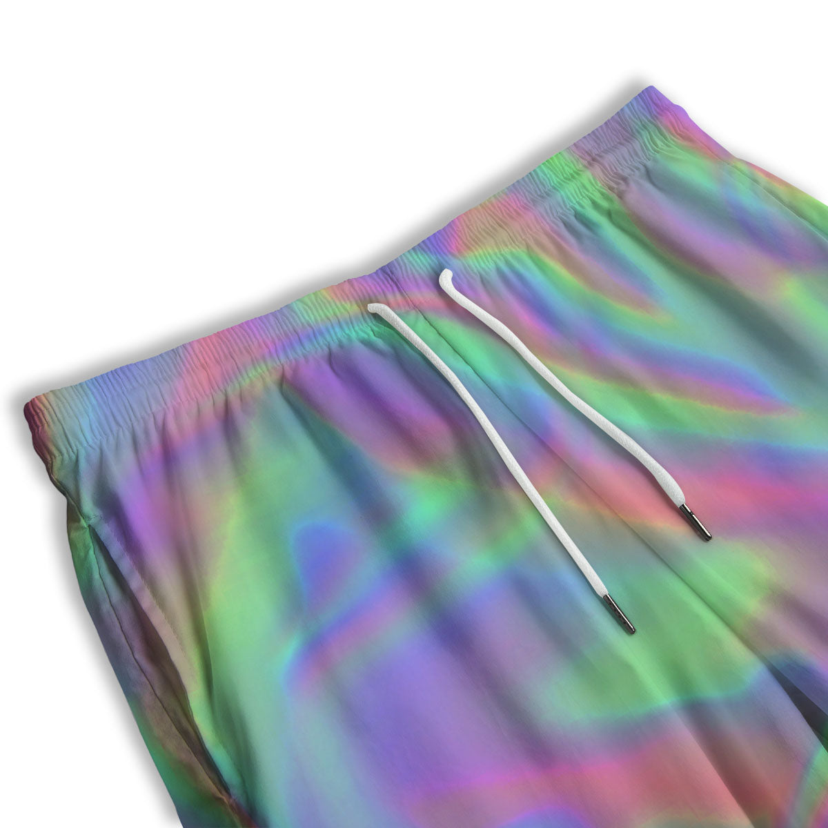 Trippy Psychedelic Holographic Print Men's Athletic Shorts