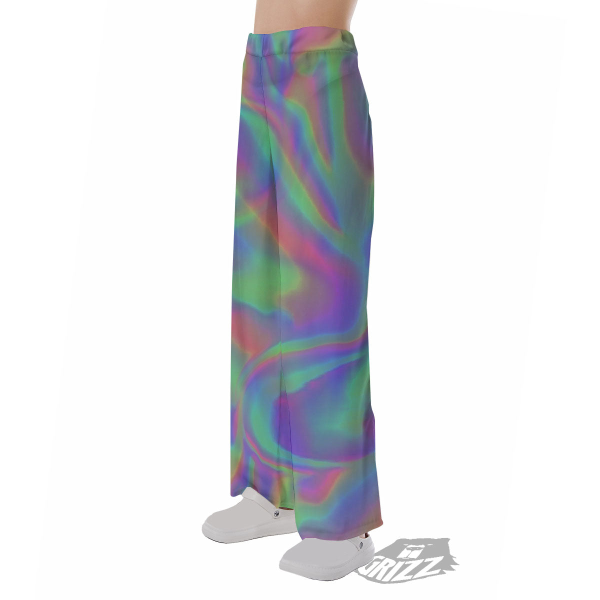 Trippy Psychedelic Holographic Print Pajama Pants-grizzshop