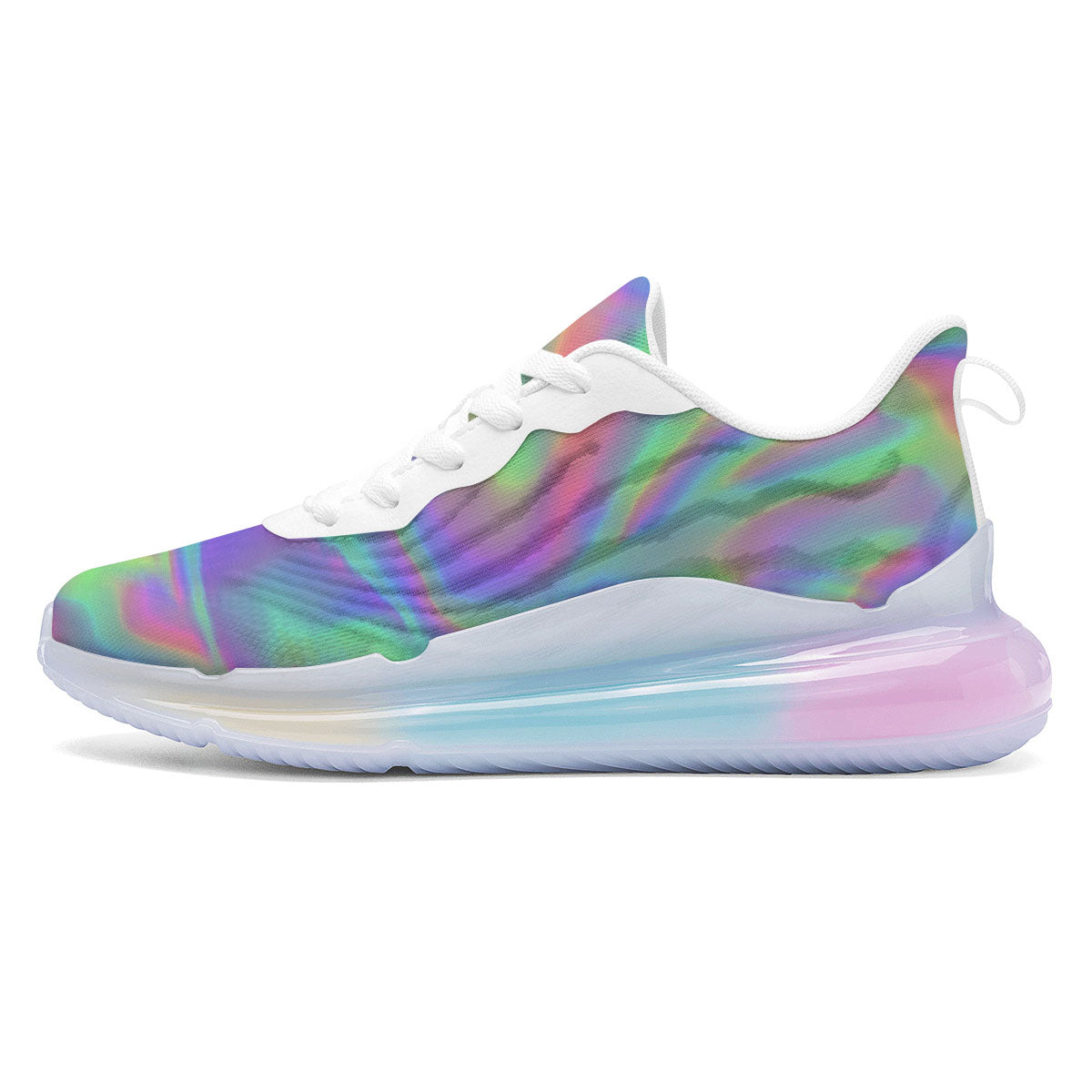 Trippy Psychedelic Holographic Print Running Sneakers-grizzshop