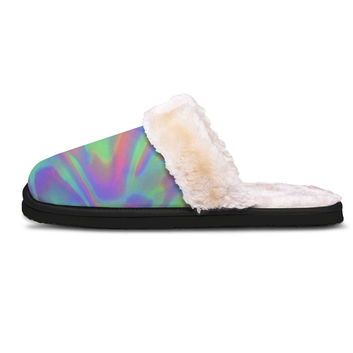 Trippy Psychedelic Holographic Print Slippers-grizzshop